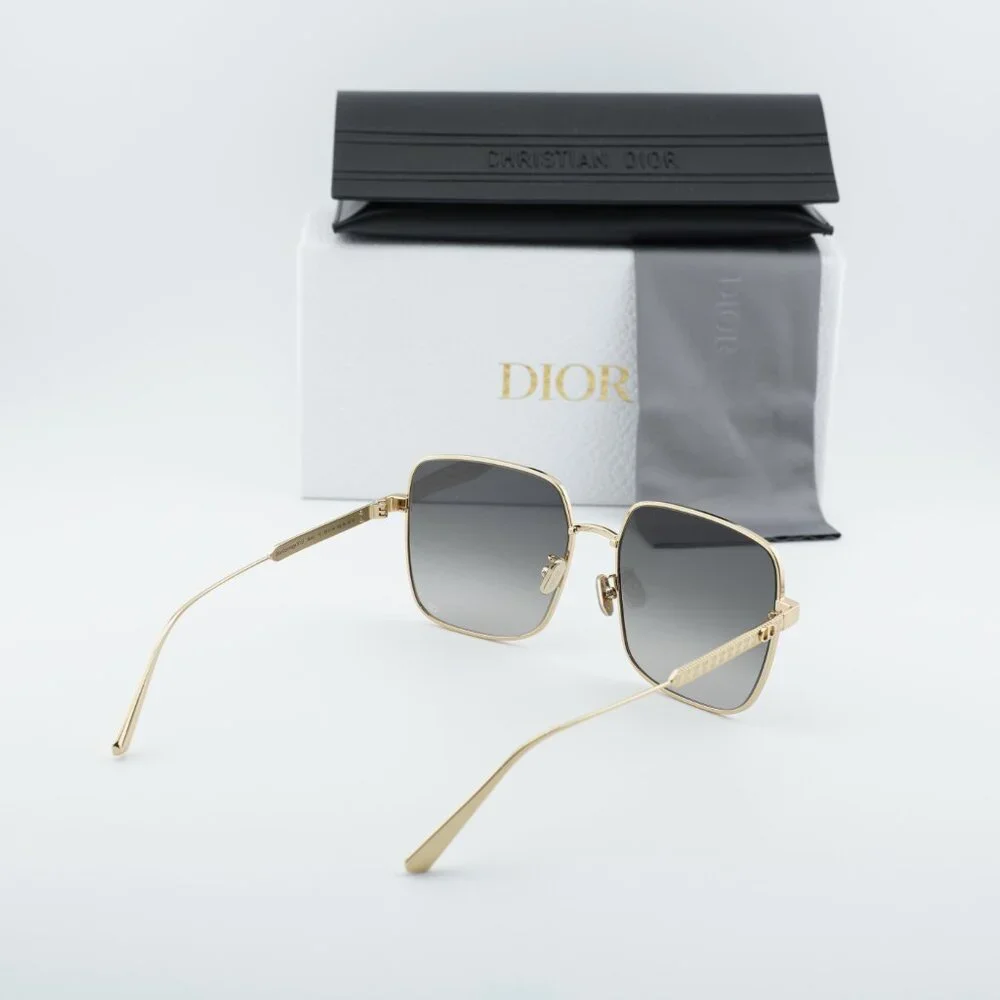 Dior DIORCANNAGE S1U B0A1 Square Sunglasses - Gold/Grey - Picture 11 of 12